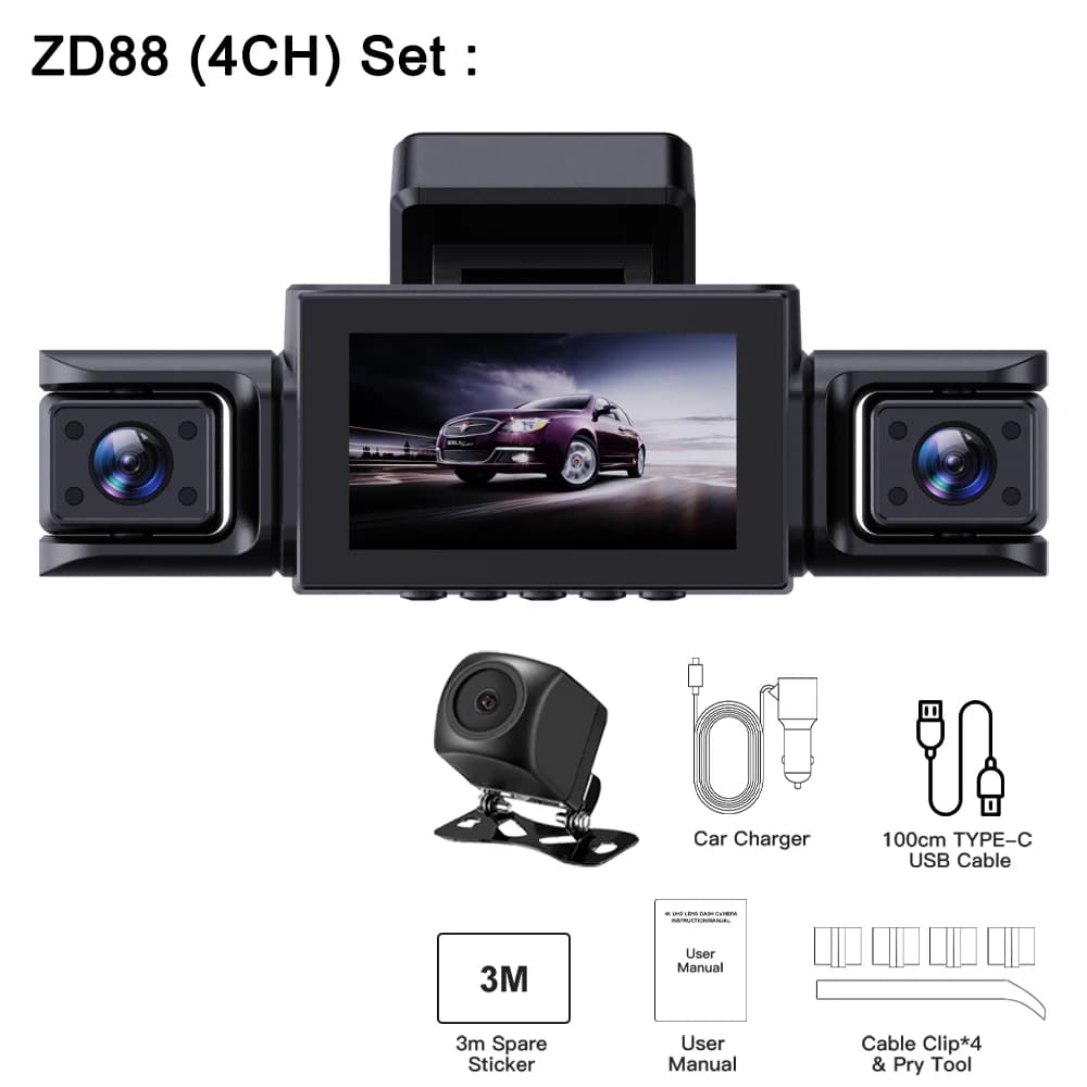 Caméra embarquée BEPOCAM 4 canaux 4K pour TOYOTA, avant gauche, droite, arrière, 360° ° Caméra emb