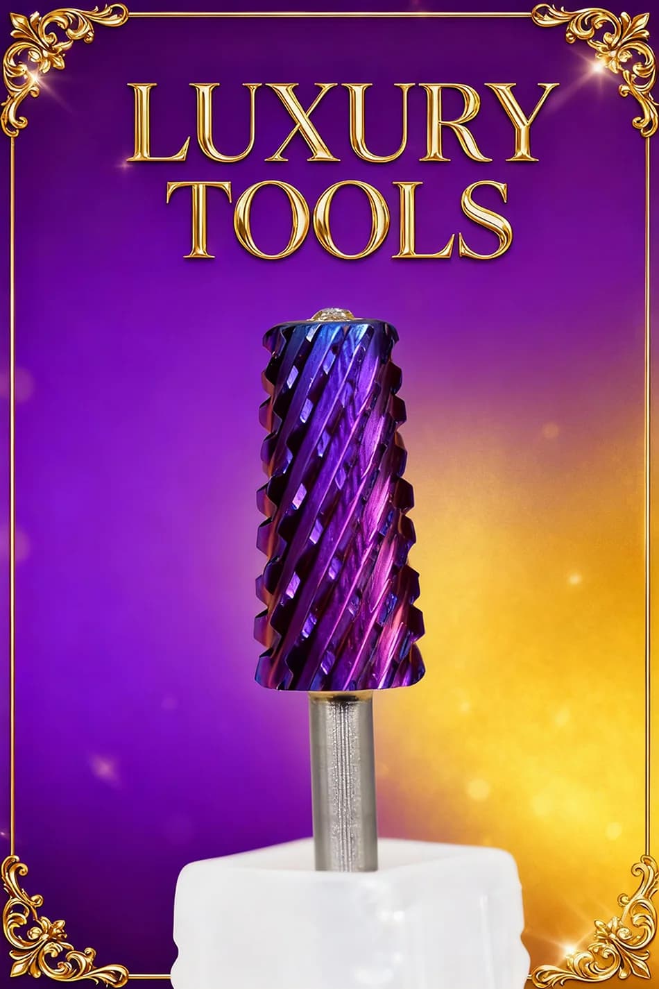 RolinStar 6.6 sécurité grand diamant cristal trapèze cônico baril violet acier carbure fraise foret
