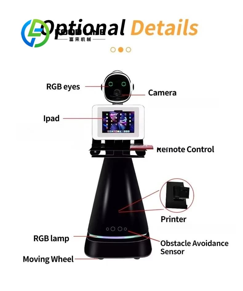 Robot photo intelligent pour hall d'entrée, conception sur pied, aménagement peu encombrant pour les