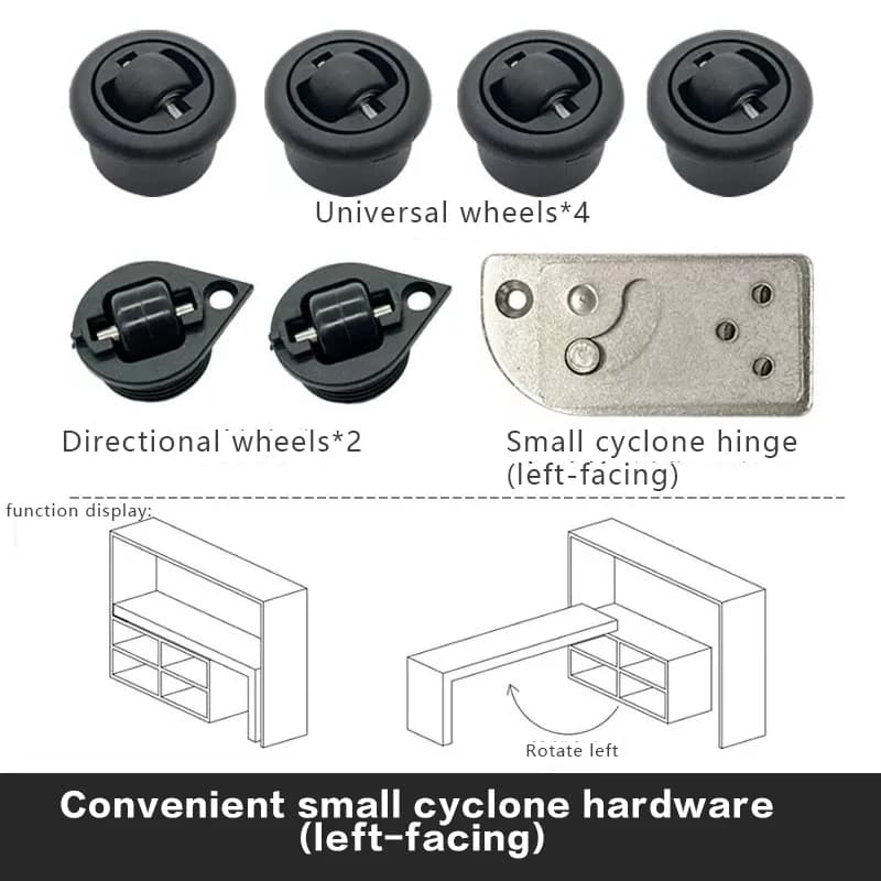 Table à manger rotative pliante domestique, petit bureau, quincaillerie cyclone, meubles multifoncti