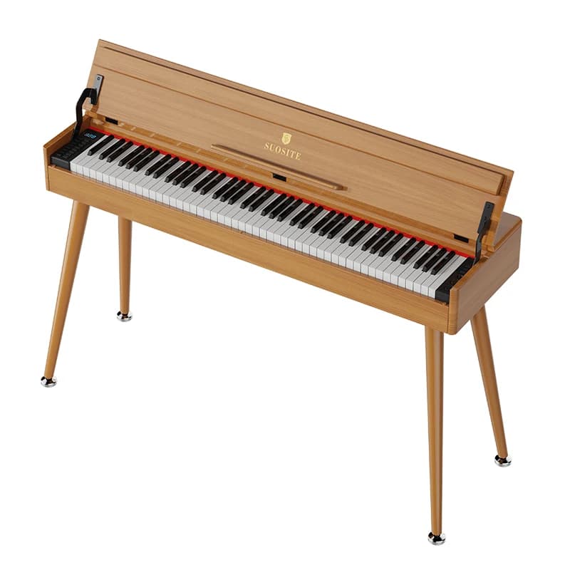 Piano numérique professionnel portable 88 touches lestées en bois de pêche pour bureau