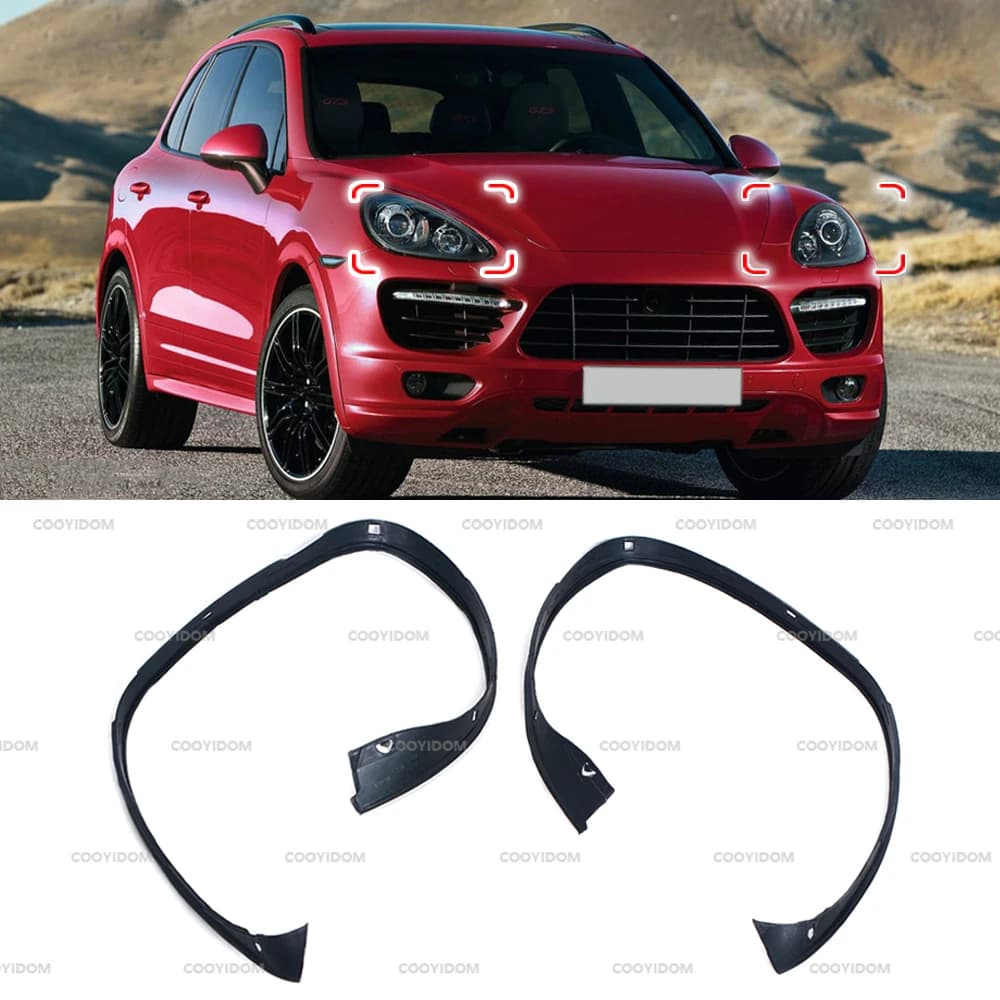 Bande d'étanchéité en caoutchouc pour phares de voiture, bande décorative pour Porsche Cayenne 2011