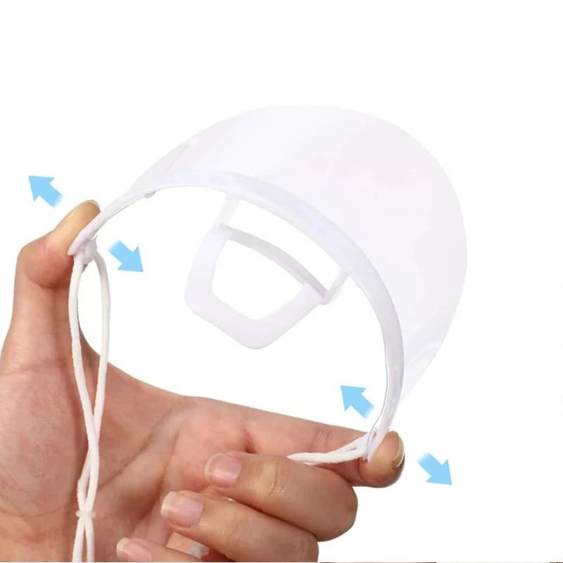 Masque transparent de protection sanitaire contre la poussière, protection qualifiée ale ouverte en