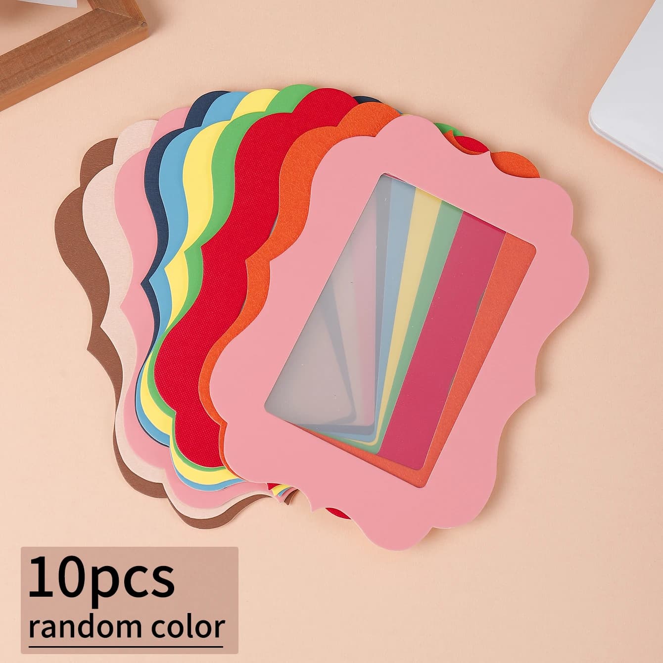 10 cadres photo colorés en carton de 6 pouces, décoration de maison facile à réaliser soi-même, adap