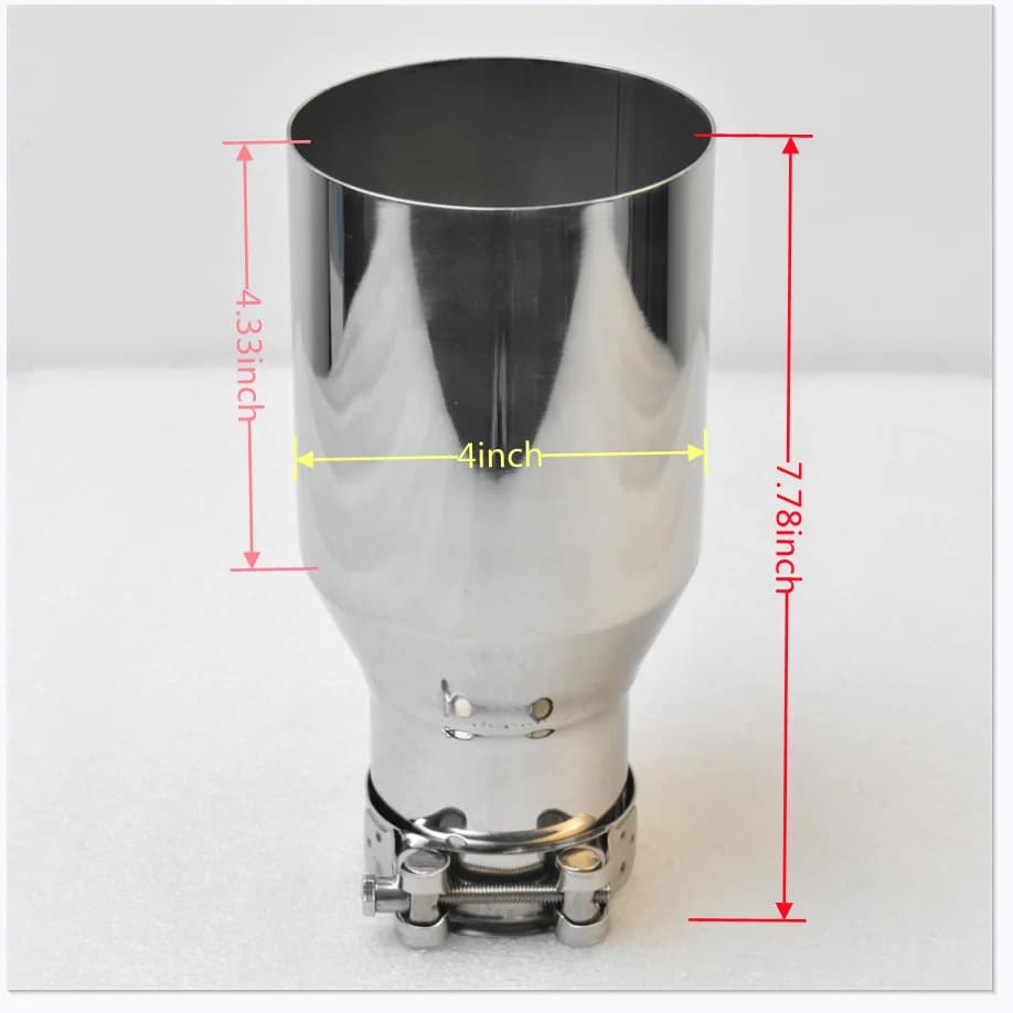 Silencieux d'Échappement Universel en Acier Inoxydable pour Rénovation de Véhicule, Modification de