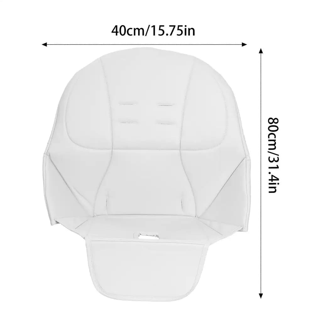 Housse de chaise haute en cuir PU souple pour bébé, coussins confortables et respirants, siège de ch