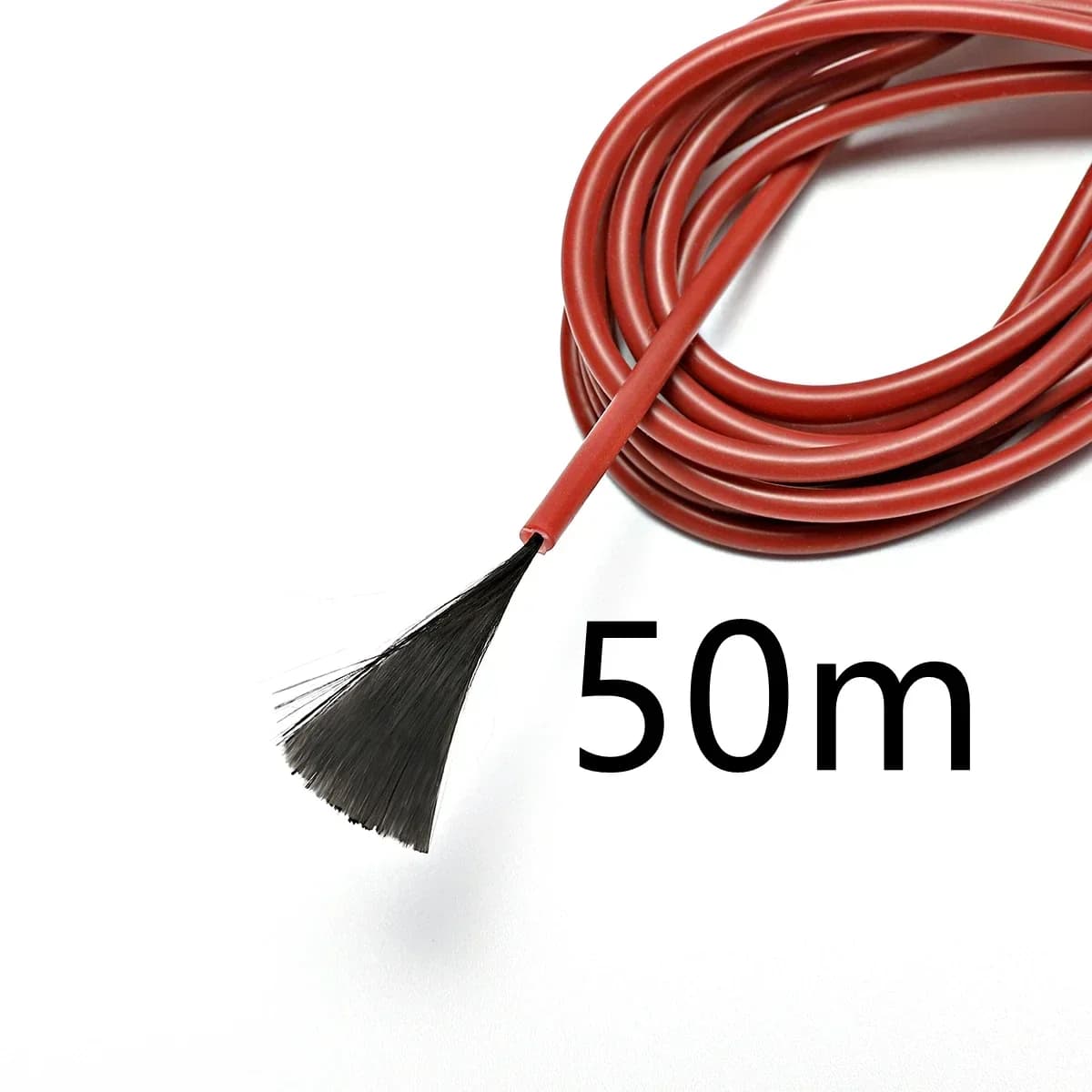 Bobine de câble chauffant au sol en fibre de carbone, fils chauffants, chaud, 50m, 12K, 33ohm par m
