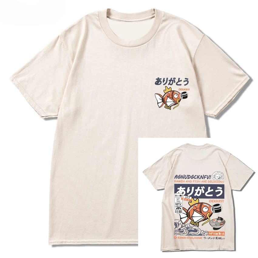 T-shirt unisexe à col rond pour hommes et enfants, T-shirt décontracté, Économie confortables, Ramen