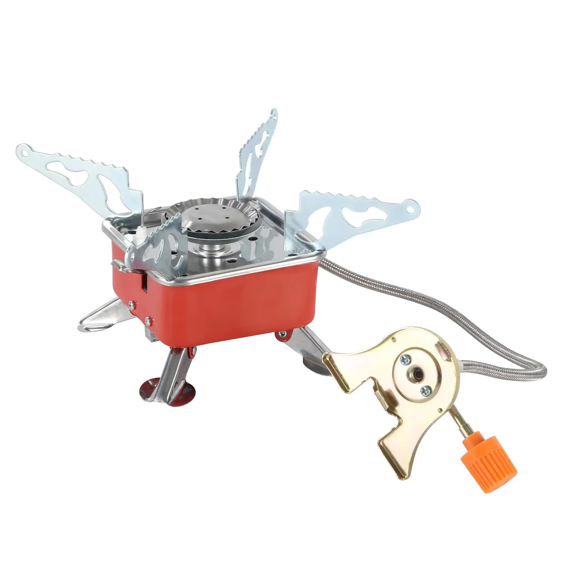 Brûleur Portable de Camping pliable, coupe-vent, poêle à gaz d'extérieur pour sac à dos, Camping, ra