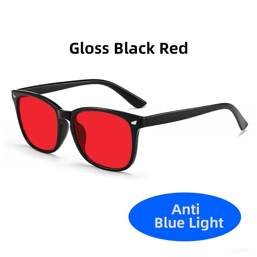 Lunettes classiques bloquant la lumière bleue pour hommes et femmes, verres rouges, carrés, meilleur