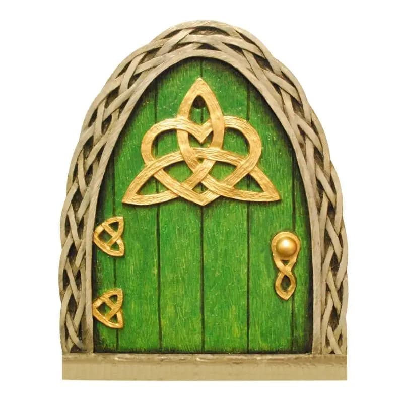 Porte d'elfe en bois pour maison miniature de fée, décoration d'arbre de jardin, sculpture extérieur