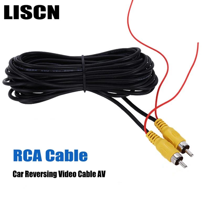 Câble vidéo de recul de voiture, câble d'extension AV, caméra de voiture, câble d'extension RCA avec