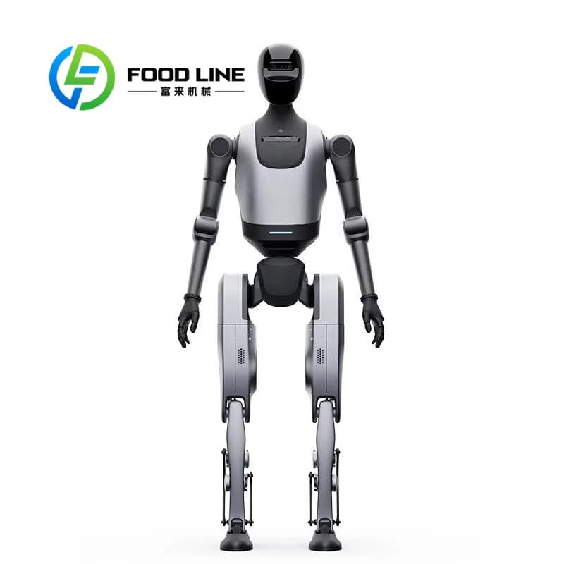 Robot humanoïde logistique qui transfère de petits colis, classe les marchandises et patrouille les