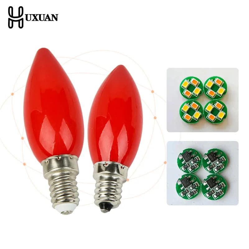 Ampoule LED d'autel E12/E14, bougie rouge, lampe Bouddha, lampe décorative, lampe décorative à perle