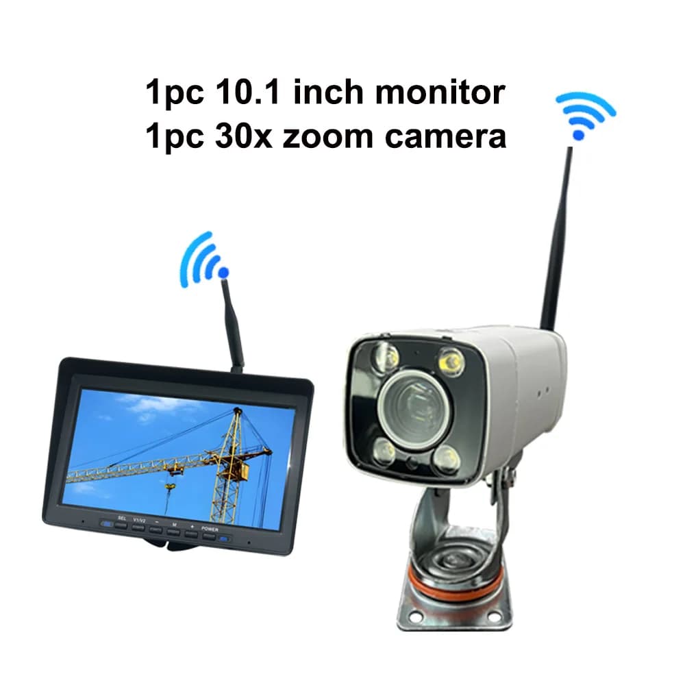 Caméra de surveillance sans fil pour grue, zoom haute définition pour tours en hauteur, amplificatio