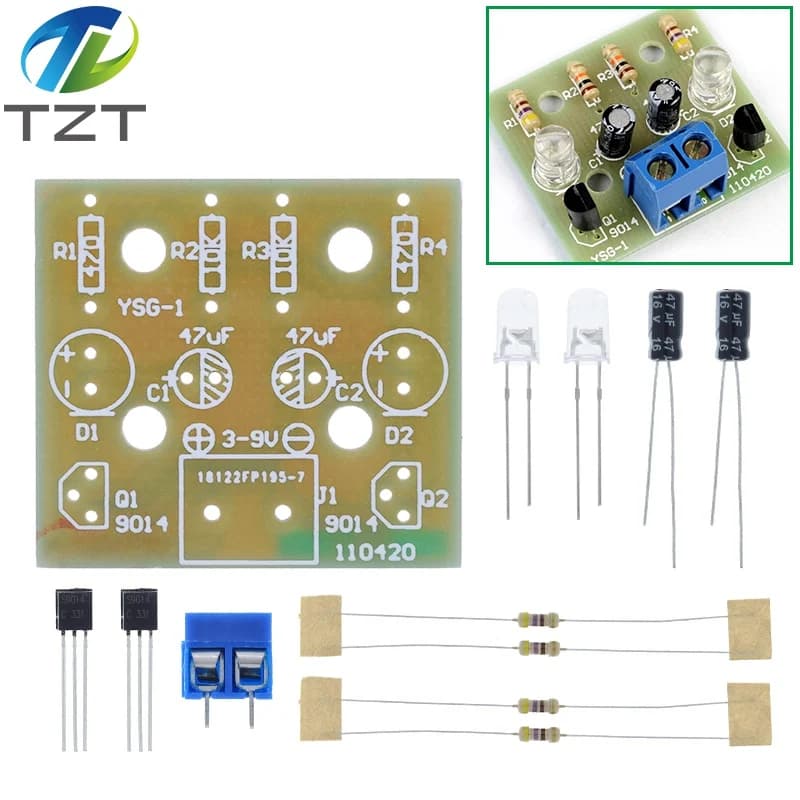TZT-Flash LED simple pour Ardu37, kits de bricolage, suite électronique de circuit électronique, piè