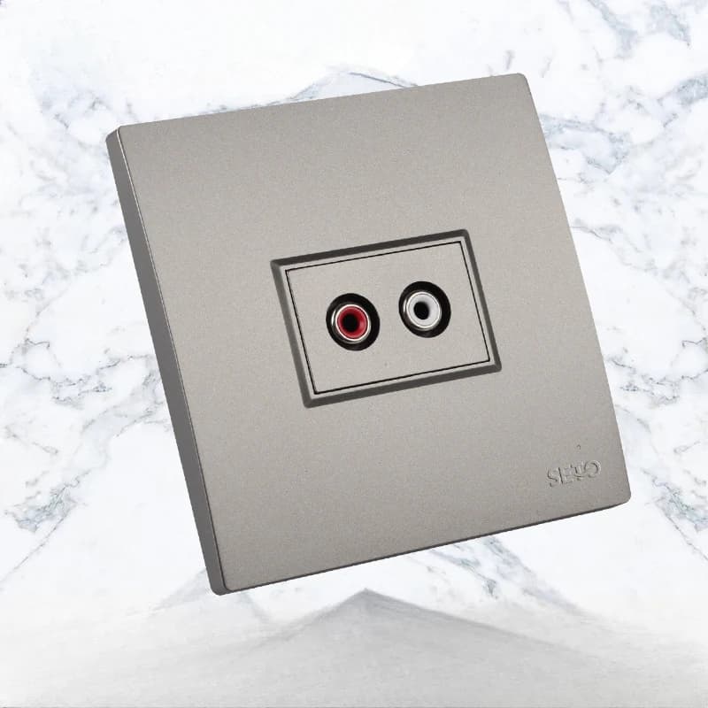 Type 86 un panneau audio AV RCA rouge et blanc prise directe prise audio accessoires de panneau mult