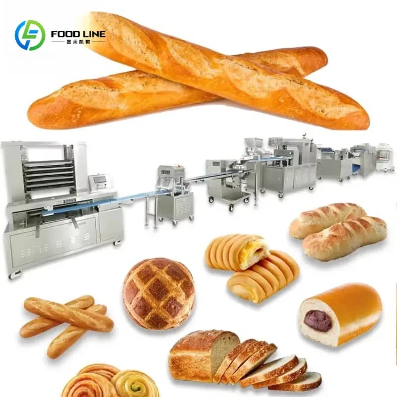 Équipement de boulangerie commercial, ensemble complet, machine à baguettes, machine à pain, ligne d