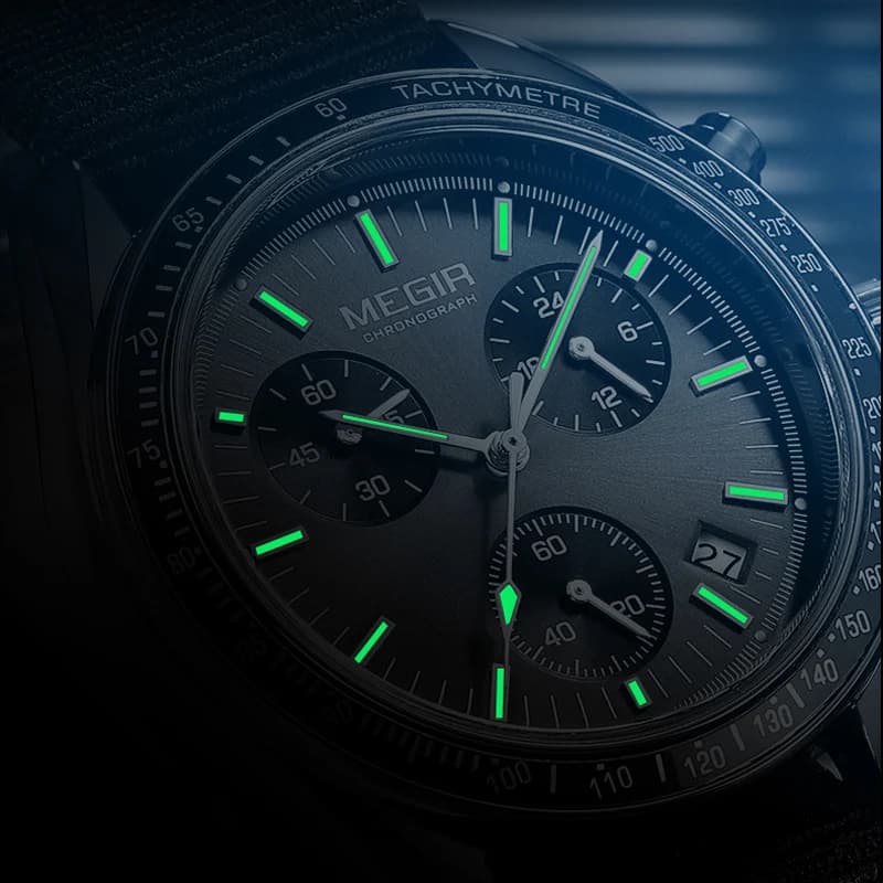 MEGIR Quartz chronographe montres hommes étanche Sport montre-bracelet hommes avec mode bracelet en