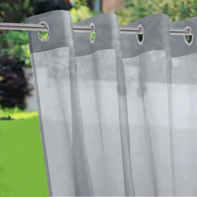 Rideau extérieur imperméable pour fenêtre, Tulle blanc, Voile transparent, ombrage, arrière-plan, dé
