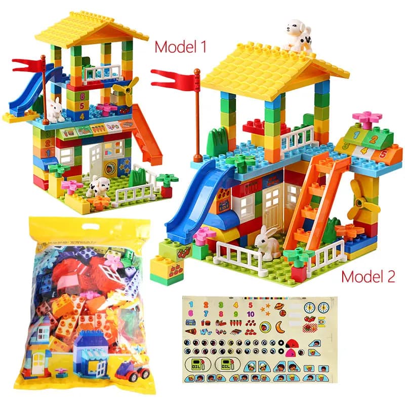 Blocs de toit à grosses particules, 100 pièces, compatibles maison de ville, blocs de construction c