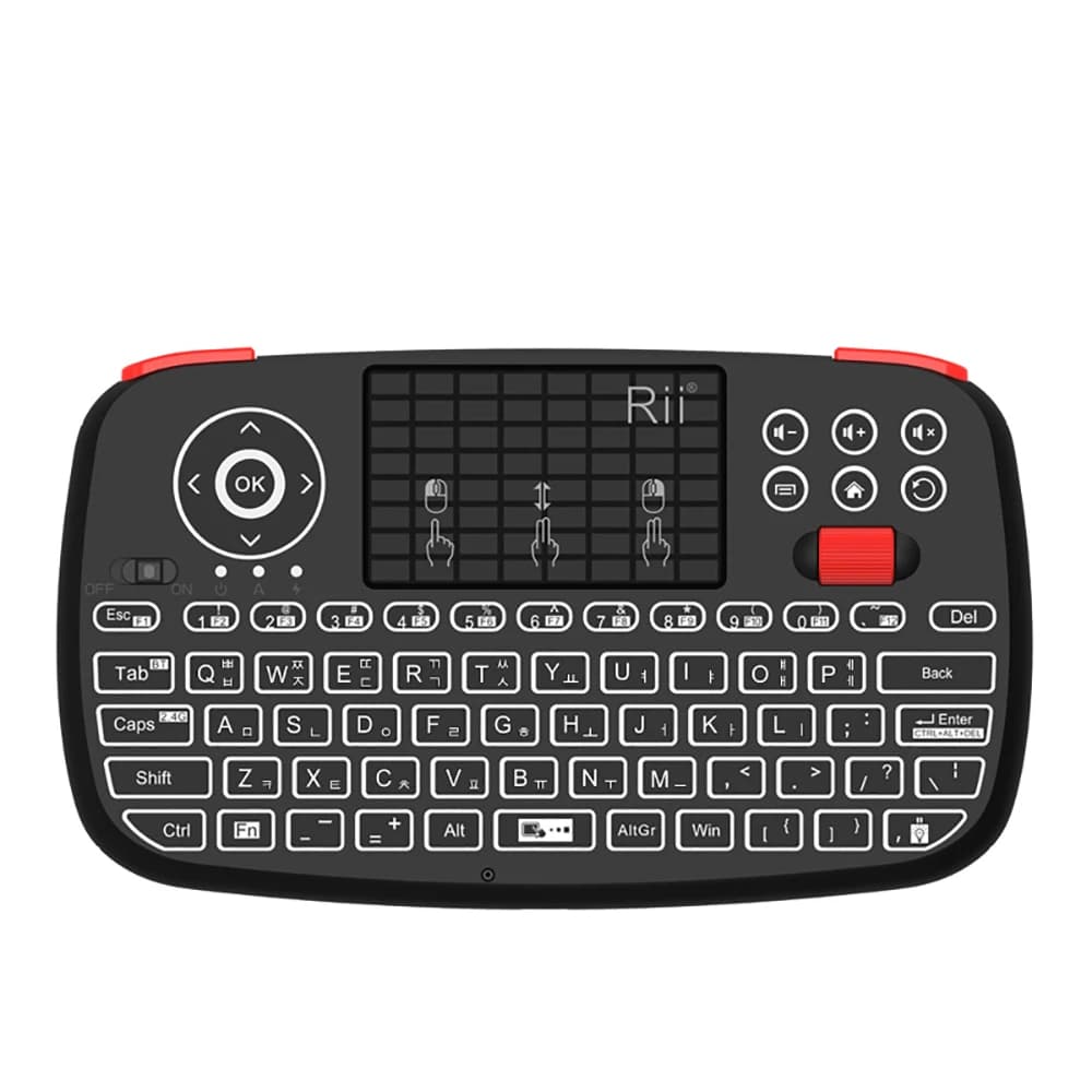 Rii i4 Mini clavier sans fil BT avec pavé tactile 2.4GHz souris rétro-éclairé télécommande pour Wind