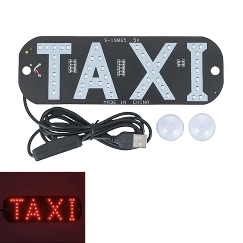 Panneau fenêtre voiture à lumière LED avec USB interrupteur marche/arrêt pour covoiturage, panneau l
