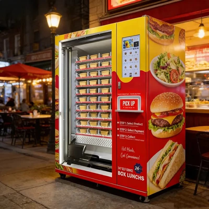 Distributeur automatique de repas frais réfrigérés personnalisés, petit-déjeuner, dîner, déjeuner, r