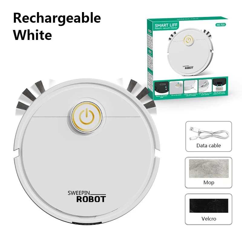 Vadrouille à aspirateur Robot de balayage intelligent 3 en 1, 6000pa, forte aspiration, lavable, pou