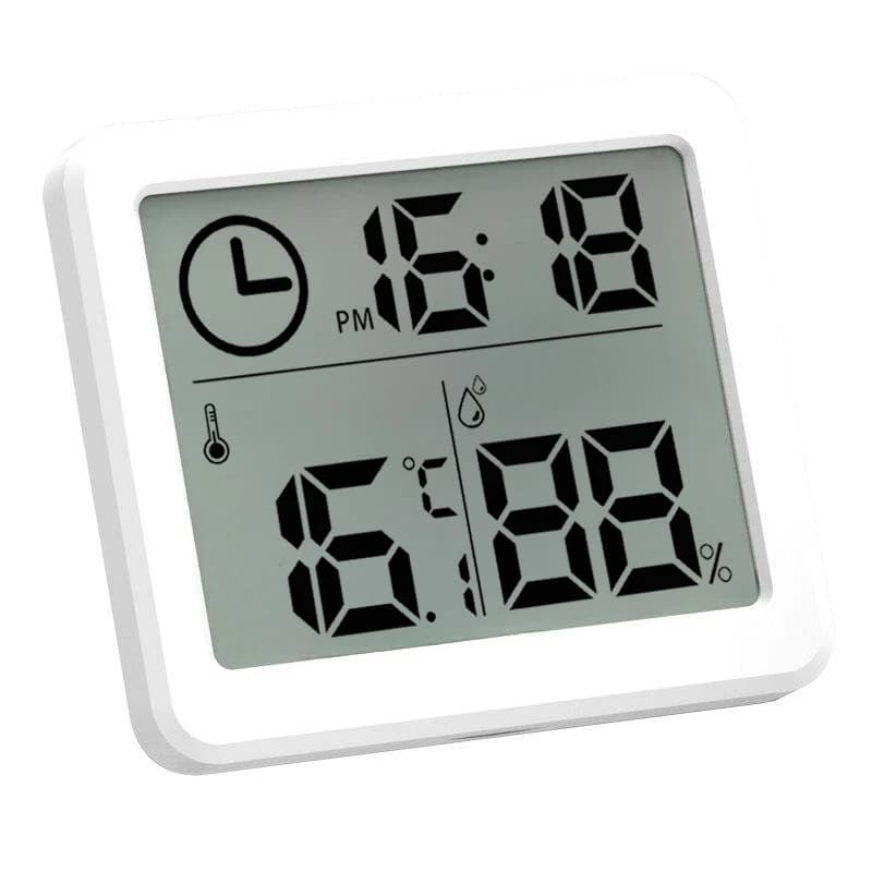 Horloge numérique avec affichage de la température et de l'humidité, horloge murale de bureau électr