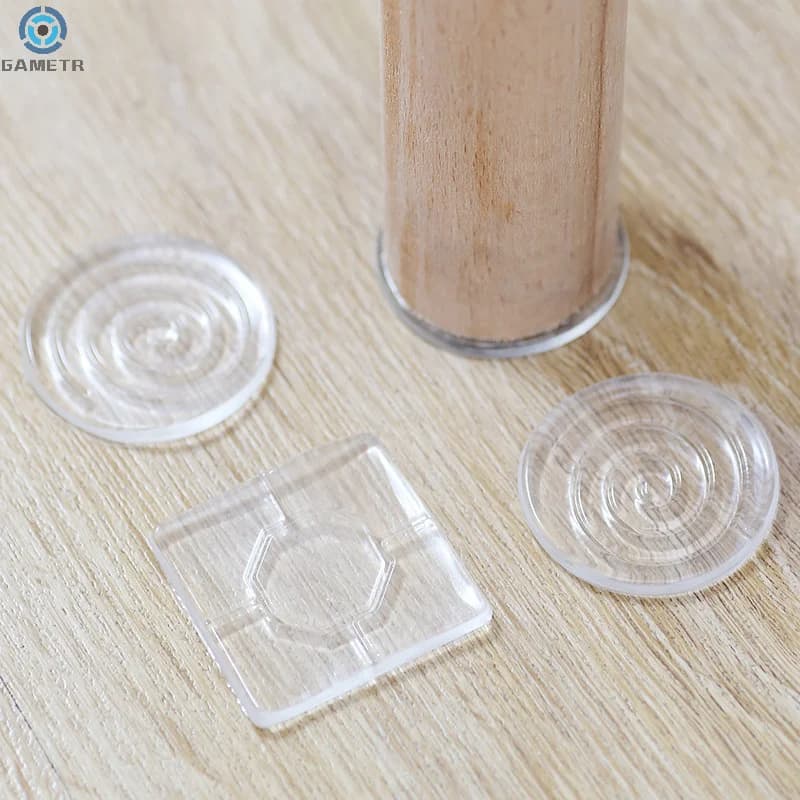Polymères transparents en silicone pour pieds de meubles, patch adhésif en PU, anti-collision, pied