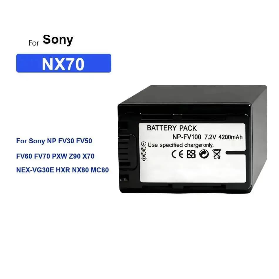 Batterie de caméra vidéo 3900mAh NX70, respectueuse de l'environnement, pour Sony NP FV30 FV50 FV60