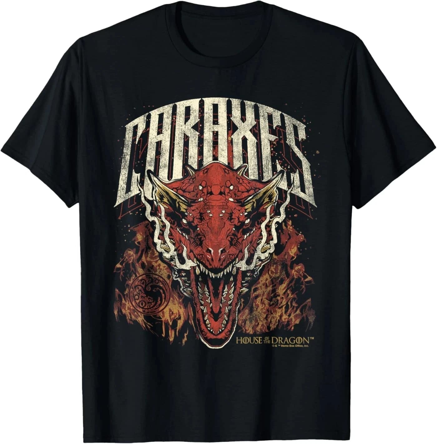 T-shirt avec logo de la maison Targaryen de la série House of The Dragon Team Black