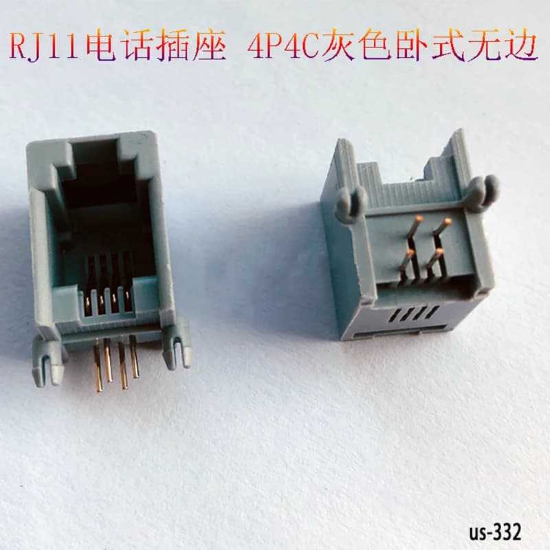 Connecteur de prise téléphonique RJ11 RJ12 RJ45, 10 pièces, prise femelle Wifi 2 broches 4 broches 6