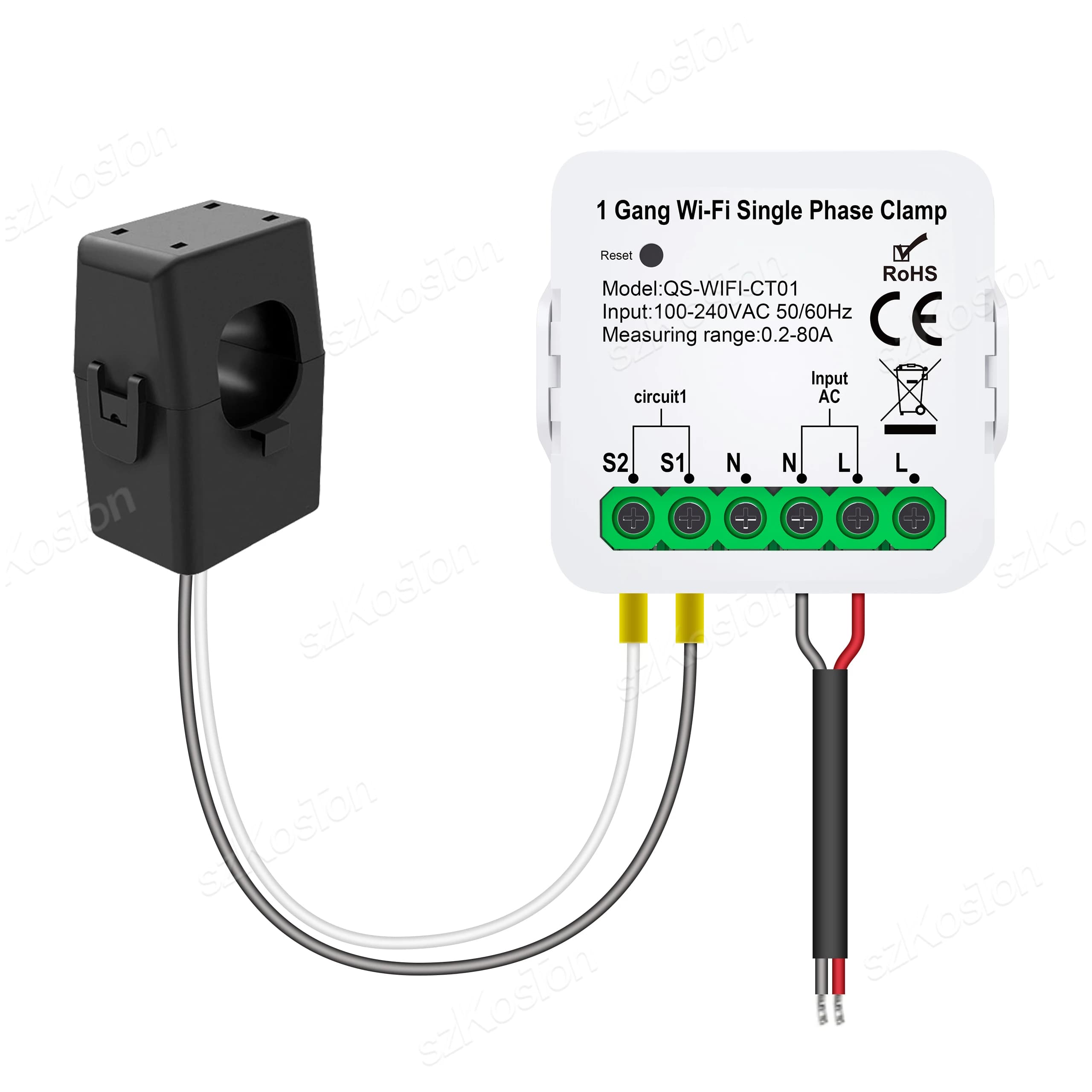 Tuya Wifi compteur de consommation électrique 1CH/2CH compteur de puissance surveillance de l'énergi