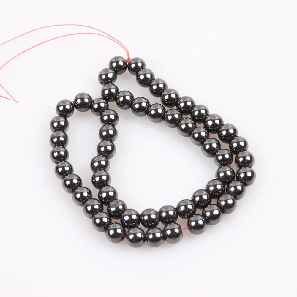 Pierre naturelle magnétite hématite perles en vrac pierre biliaire noire magnétique pour les femmes