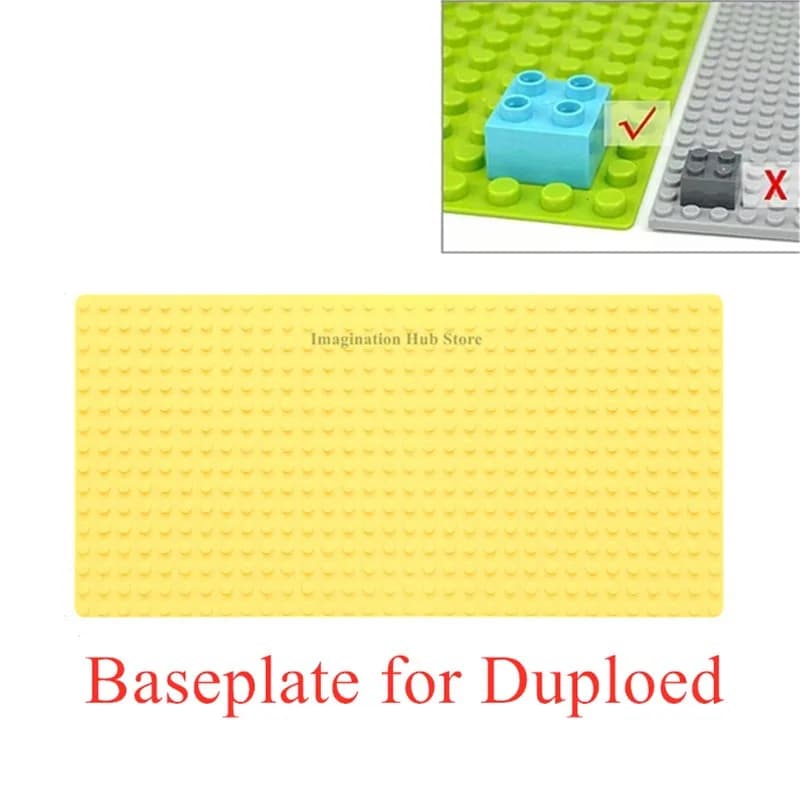 Plaque de base Duploed 16x32 points, grande plaque murale, compatible avec toutes les marques de bri