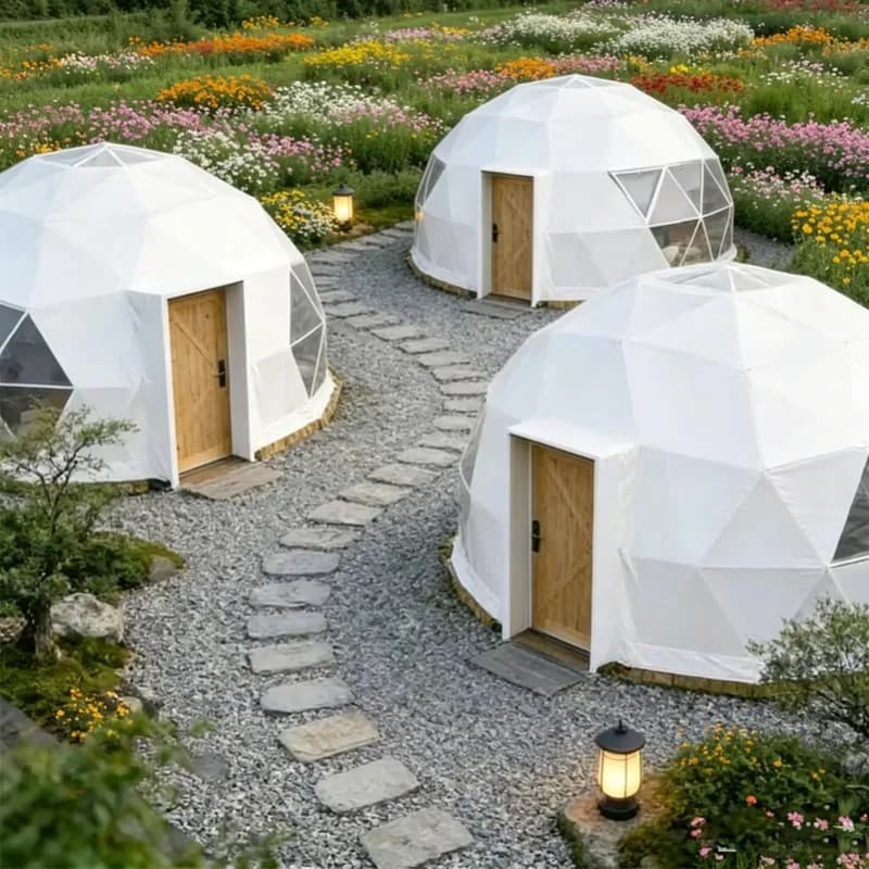 Dôme de Glamping de Luxe pour Jardin Extérieur, Cabane, Tente Hôtelière, Tente de Camping, Personnal