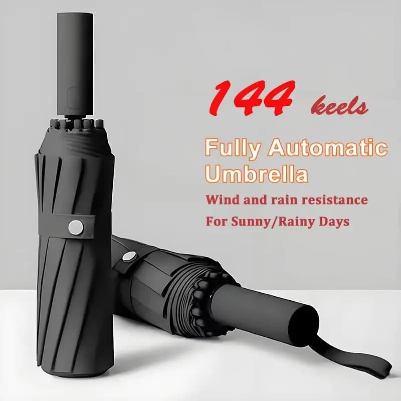 Nouveau Parapluie pliant 144 os entièrement automatique Double os SPF 50 Protection UV résistance à
