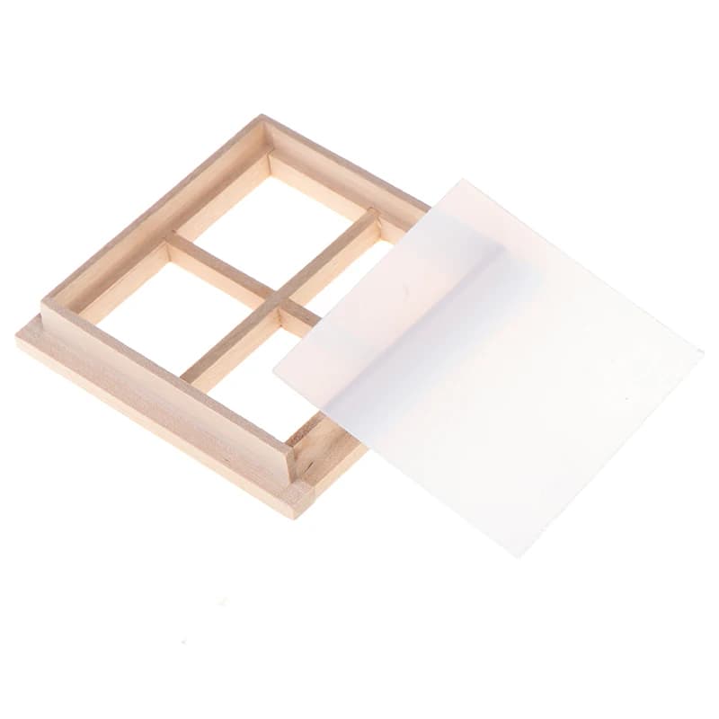 1 pièces bricolage Double fenêtre 1/12 maison de poupée meubles maison de poupée fenêtre accessoires