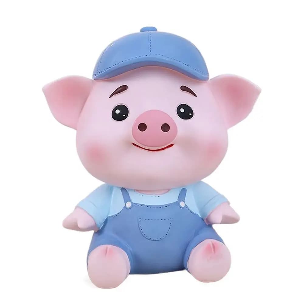 Tirelire cochon de grande capacité, anti-chute, au design mignon et de dessin animé, pour intérieur