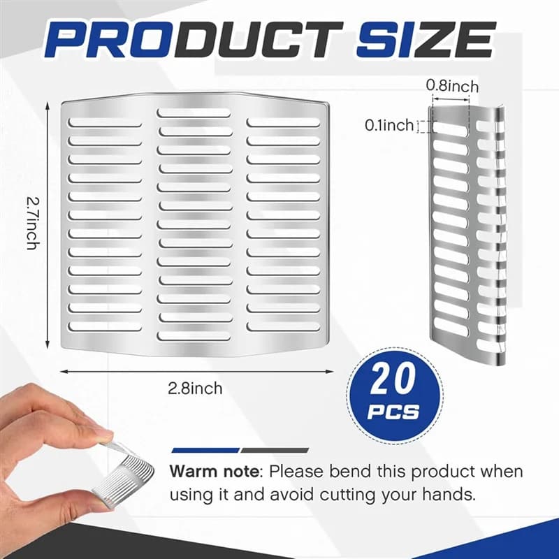 ABKP-acier inoxydable pour les couvercles de trous de pleureur mural 20 pièces 2.75 "X 2.8" Inserts