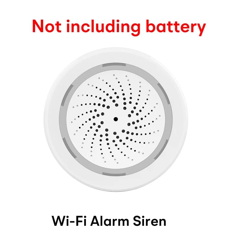 Sirène d'alarme WiFi CLOUDRAKER Smart Life, haut-parleur puissant 100 dB, 18 sonneries avec lumière