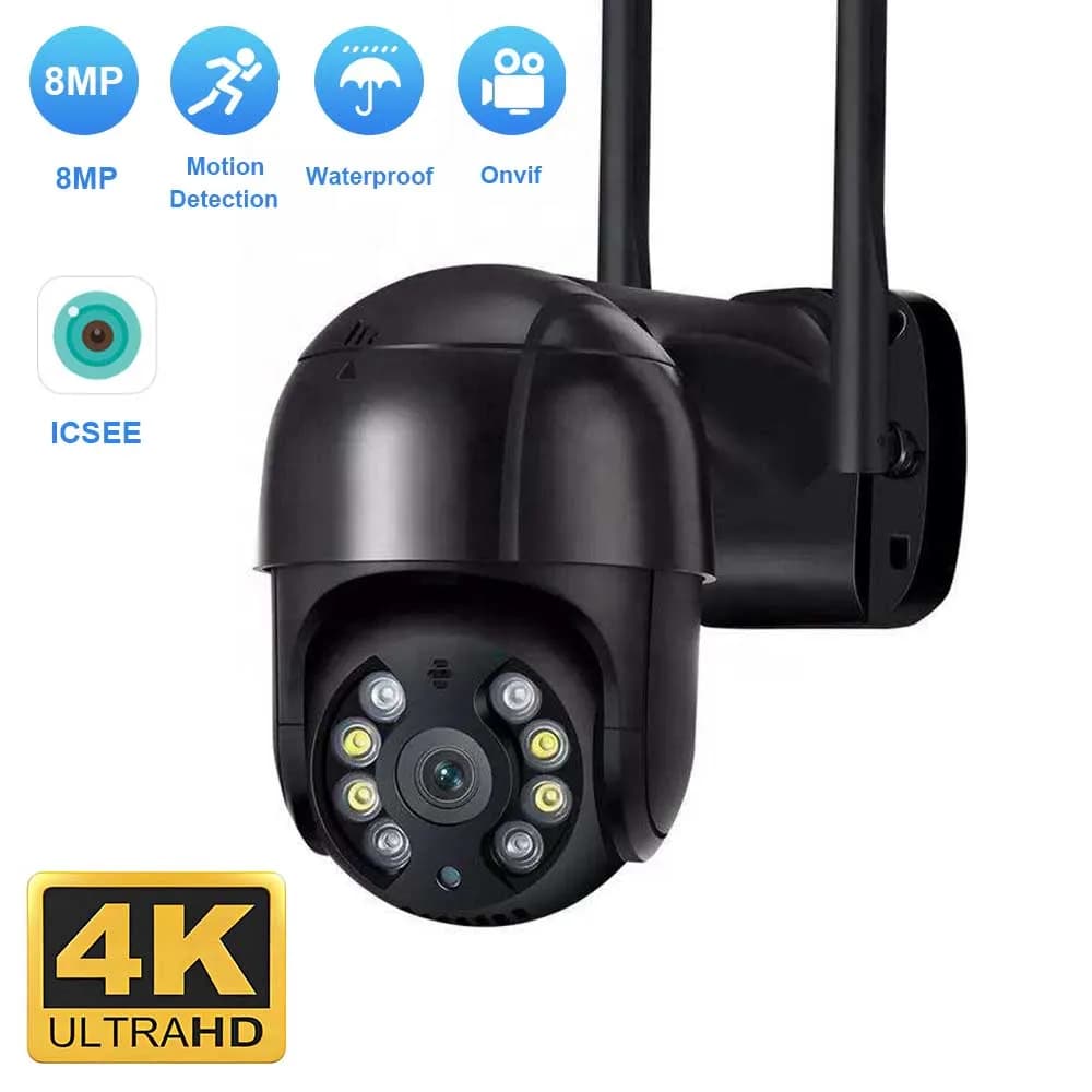 Caméra de surveillance extérieure étanche sans fil, caméra de sécurité CCTV, suivi humain AI, protec