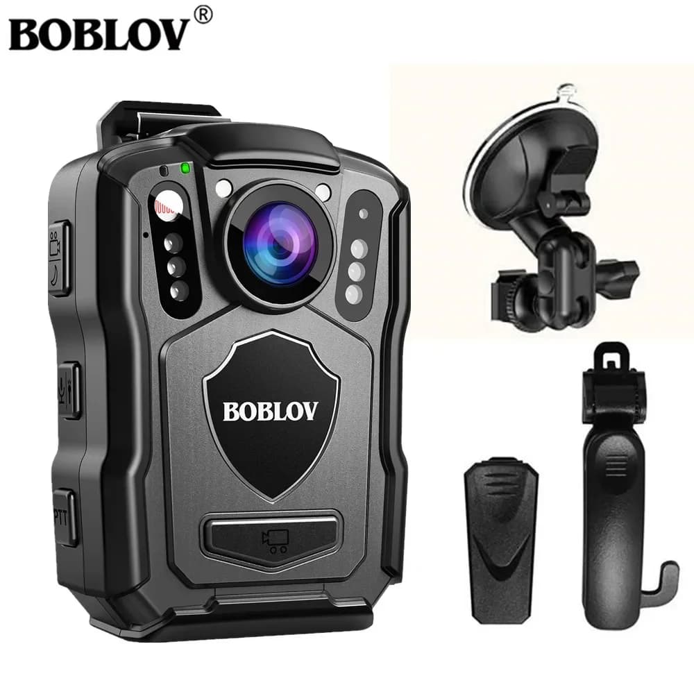Caméra corporelle de police BOBLOV M5 avec GPS, enregistreur 1440P, caméra montée sur le corps, 128