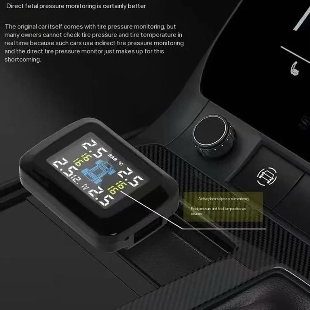 Allume-cigare TPMS pour voiture, système de surveillance de la pression des pneus, alarme, compteur