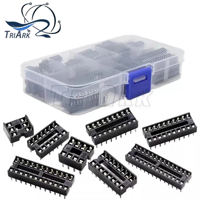 Adaptateur de prises DIP IC, Kit de prises de Type à souder 6 8 14 16 18 20 24 28 broches DIP-6 DIP-