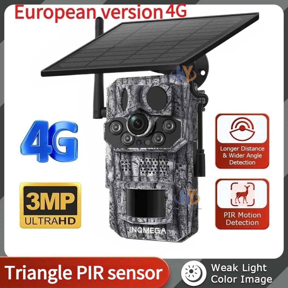 Caméra de chasse 3MP 4G, piège GPS, détection de température, caméra de suivi des sentiers de la fau