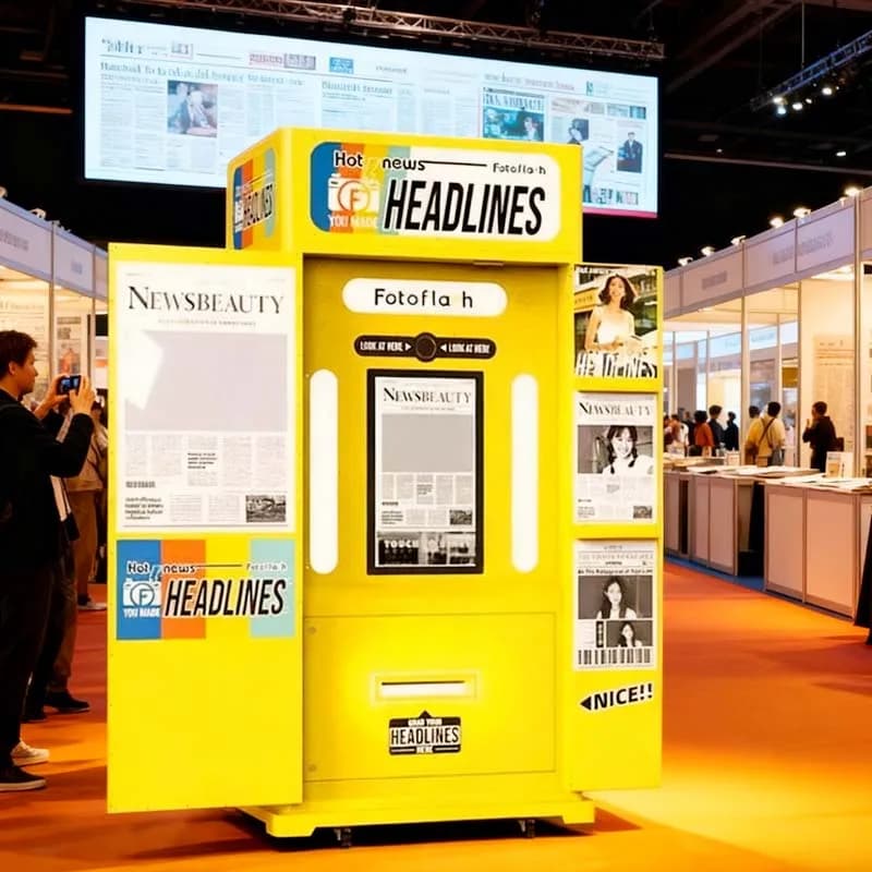 Machine Photobooth Personnalisée pour Journal, Compatible Appareil Photo et Reflex, avec Contrôle à