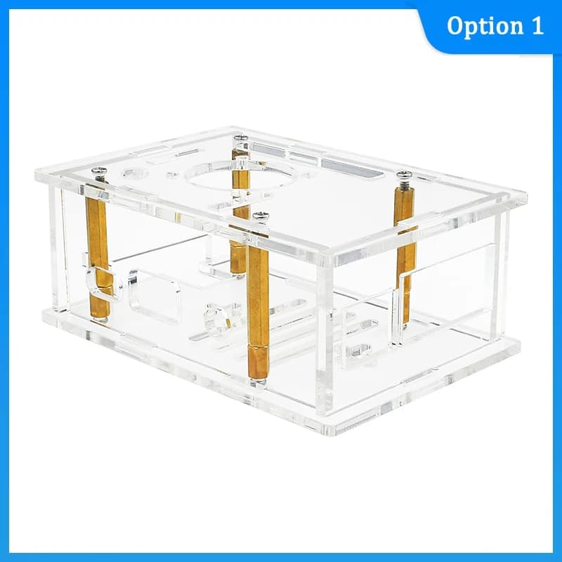 Boîtier en acrylique transparent pour Orange Pi 4 Pro, avec ventilateur de refroidissement et dissip